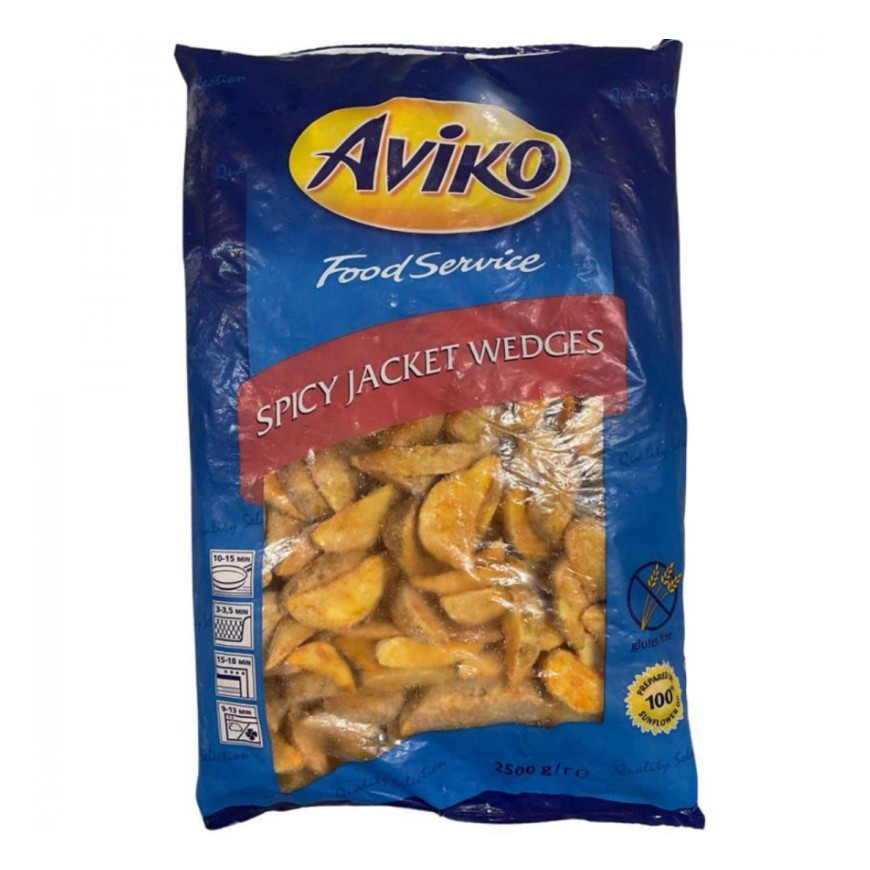 AVIKO Spicy Jacket Wedges Pommes 4x2.50kg