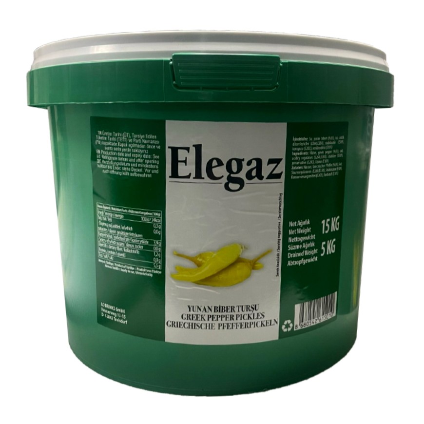 Elegaz Griechischer Peperoni-Eimer 15kg