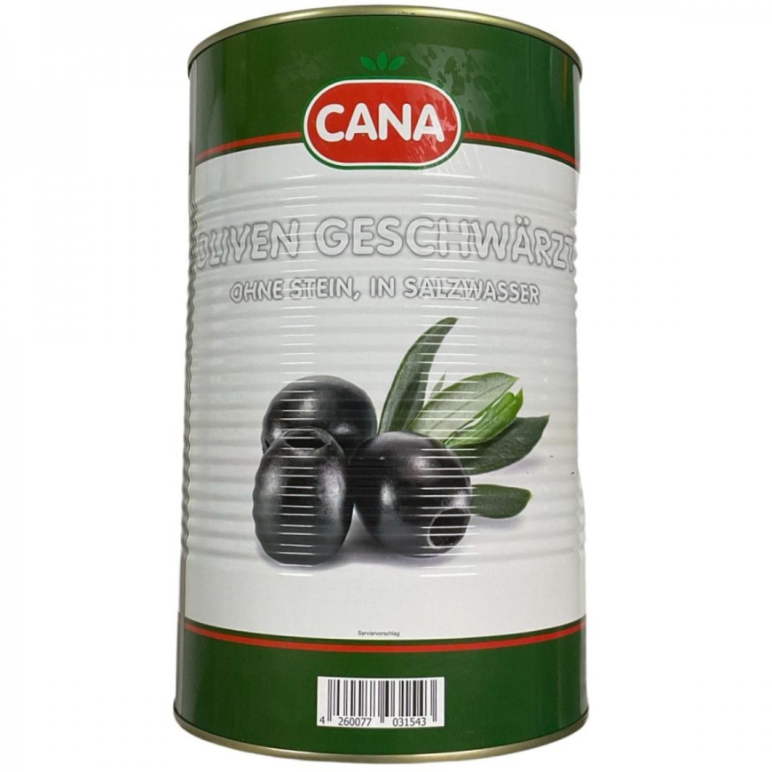 CANA Schwarze Oliven ohne Stein 4250 ml