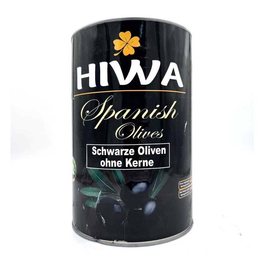 HIWA Schwarze Oliven ohne Stein Dose 4250ml