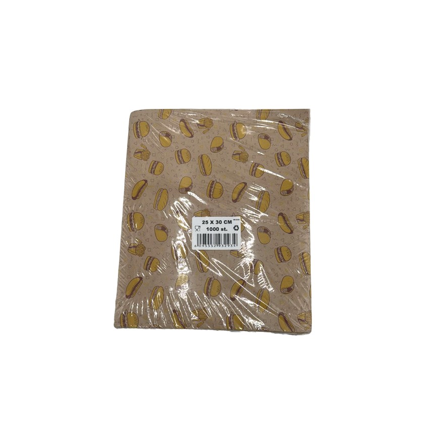 Hamburger papier Braun 25X30 1000st