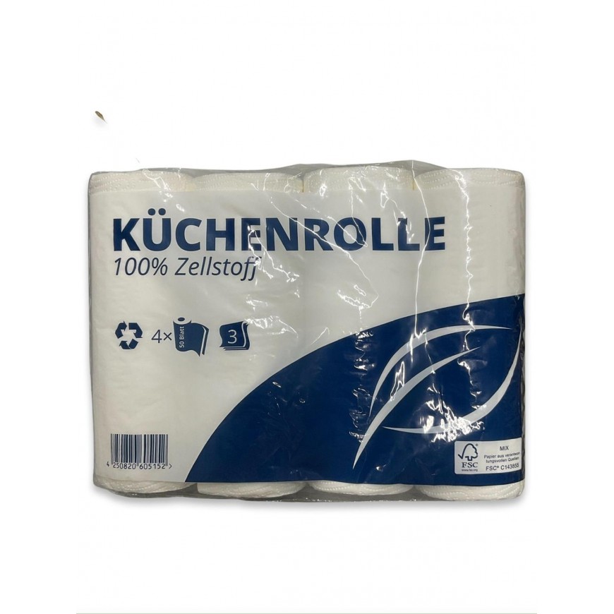 Küchenrollen 3 lagig 50 Blatt 8x4st