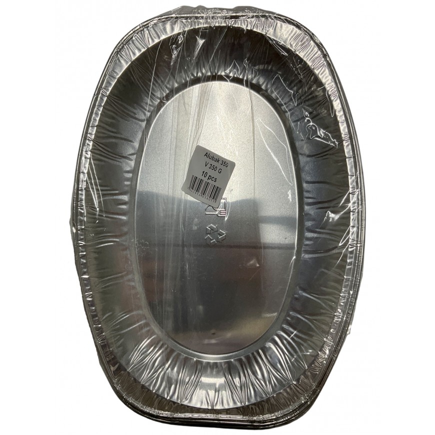 Alu Servierplatte oval Klein 33m 10St
