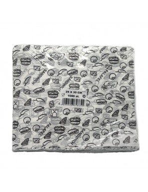 Hamburger papier weiss 25X30 1000st